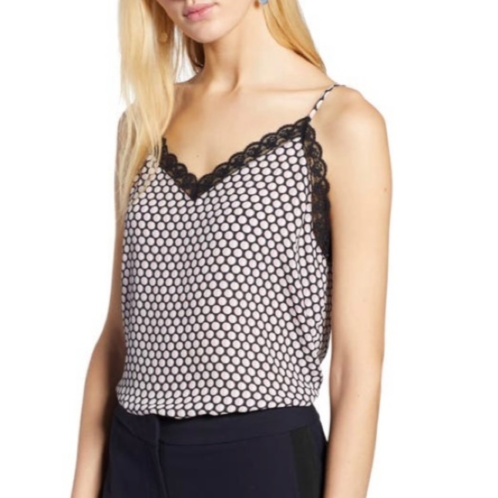 Halogen lace trim camisole